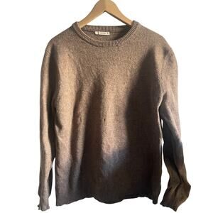Woolovers crew sweater brown size xl